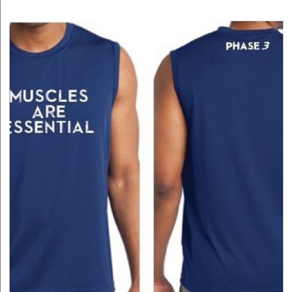 💪🏼Men’s athletic tank tops! Gray , black, blue muscles are essential. New - Picture 4 of 5